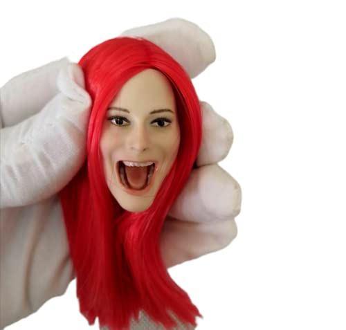 RTYBCDE 1/6 Weibliche Kopfskulptur, Mädchen mit rotem Haar und hellhäutigem Gesicht, geschnitzter Kopf für 12-Zoll-Aktionfigur-Puppenkörper RTYBCDE 1/6 Weibliche Kopfskulptur, Mädchen mit rotem Haar und hellhäutigem Gesicht, geschnitzter Kopf für 12-Zoll-Aktionfigur-Puppenkörper von RTYBCDE
