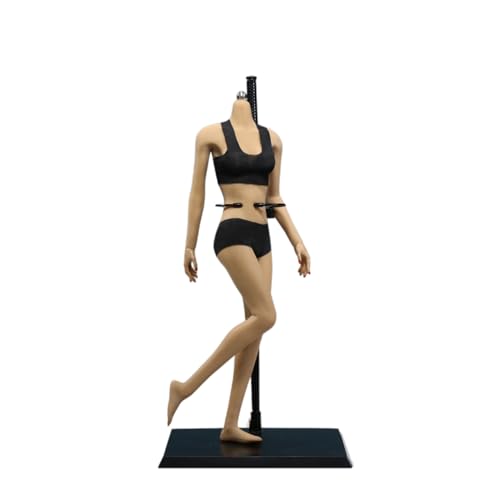 RTYBCDE JIAOUDOLL 1/6 weiblicher Körper, 12 Zoll, asiatisch, flexibel, nahtlos, schmale Schultern, mittlerer Busen, Nicht abnehmbare Füße, braune Haut (JOQ-06C) von RTYBCDE