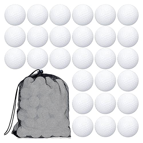 100 Stück Trainings-Golfbälle, Hohle Golfbälle aus Kunststoff mit Aufbewahrungsbeuteln aus Netzstoff mit Kordelzug for das Training, weiß 100 Stück Trainings-Golfbälle, Hohle Golfbälle aus Kunststoff mit Aufbewahrungsbeuteln aus Netzstoff mit Kordelzug for das Training, weiß von RTYHNCBG