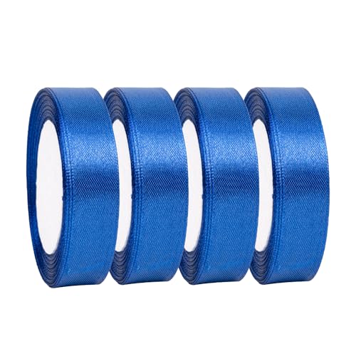 4 Stück Satinband Blau, 22m Geschenkband Blau Breit, 20mm Schleifenband Blau, Geschenkband Hochzeit Stoff, Blauenes Geschenk Band Geschenkbänder für Taufe Geburtstag Deko Geschenkverpackung 4 Stück Satinband Blau, 22m Geschenkband Blau Breit, 20mm Schleifenband Blau, Geschenkband Hochzeit Stoff, Blauenes Geschenk Band Geschenkbänder für Taufe Geburtstag Deko Geschenkverpackung von RUACDIQ