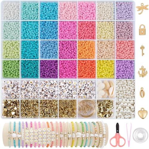 RUBY 3mm Perlen für Armbänder Pastell, 28 Bunte Makkaron Matte Glasperlen zum Auffädeln Perlen zum Auffädeln, Mini Perlenset Charm Kit für DIY Bracelet Making Kit, Feiertage, Partys, Weihnachten RUBY 3mm Perlen für Armbänder Pastell, 28 Bunte Makkaron Matte Glasperlen zum Auffädeln Perlen zum Auffädeln, Mini Perlenset Charm Kit für DIY Bracelet Making Kit, Feiertage, Partys, Weihnachten von RUBY