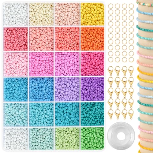 RUBY Perlen für Armbänder,3 mm Perlen zum Auffädeln 8000 Stück DIY Perlen Set Kleine Perlen Selber Machen Set für Weihnachten Feiertage RUBY Perlen für Armbänder,3 mm Perlen zum Auffädeln 8000 Stück DIY Perlen Set Kleine Perlen Selber Machen Set für Weihnachten Feiertage von RUBY
