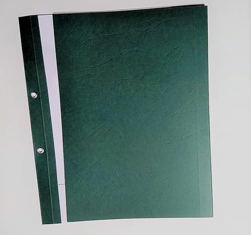 Mappe zum Ösen, DIN A4 mit transparent satinierter Vorderseite, Rückseite Lederoptik grasgrün, VPE = 50 Stück (Nr. 1 : 1-15 Blatt) von RUC