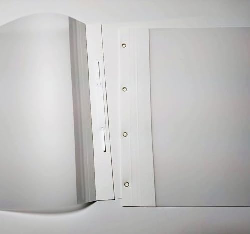 Ösen-Schnellhefter DIN A4, 4-er Ösung, bis 100 Blatt, Lederoptik, transparent satiniert, VPE = 100 Stück, Serie = Zart (hochweiß) von RUC