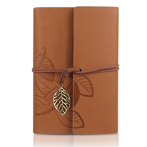 A6 Kunstleder Notizbuch, Journal Reisenotizbuch, Blätter Journal Ringbuch Nachfüllbar, 150 Seiten Leere Seiten Journal Notebook Braun Vintage, Travel Tagebuch Notiz Skizzenbuch für Mädchen, Jungen A6 Kunstleder Notizbuch, Journal Reisenotizbuch, Blätter Journal Ringbuch Nachfüllbar, 150 Seiten Leere Seiten Journal Notebook Braun Vintage, Travel Tagebuch Notiz Skizzenbuch für Mädchen, Jungen von RUCUDIM