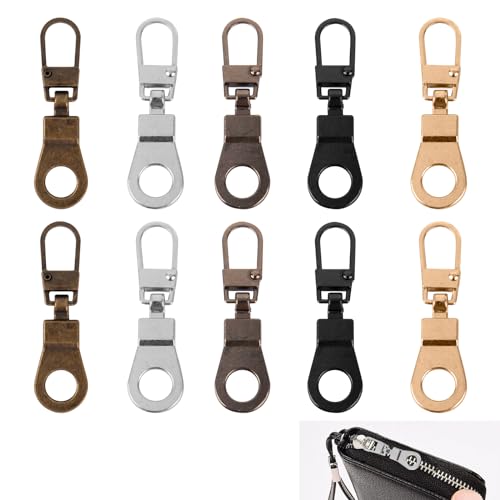 Reißverschluss Zipper 10 Stück Reißverschluss, Universal Metall Reißverschluss, Ersatzzipper Reißverschlüsse für Koffer Gepäck Tasche Jacke Rucksäcke Mäntel Stiefel von RUCUDIM
