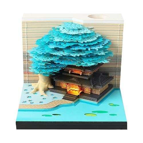 2025 Baum Schreibtischkalender mit LED-Lichtern 3D Memo Pad DIY Notizen Notizblock 3D Kunst Kalender Papier Schnitzen Geschenk Haus Skulptur Geschenk für Schule Home Office 2025 Baum Schreibtischkalender mit LED-Lichtern 3D Memo Pad DIY Notizen Notizblock 3D Kunst Kalender Papier Schnitzen Geschenk Haus Skulptur Geschenk für Schule Home Office von RUDFUZ