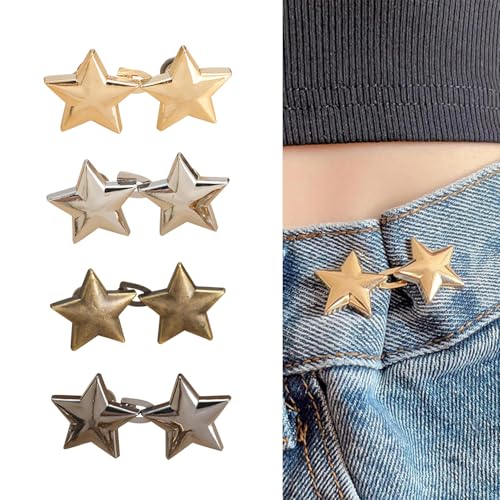 8 Stück Jeansknöpfe, Taillenspanner-Clips, Jeansknopfspanner, Nähclips, Jeansknöpfe für Jeans, Hemden, Kleidung, wiederverwendbar und verstellbar 8 Stück Jeansknöpfe, Taillenspanner-Clips, Jeansknopfspanner, Nähclips, Jeansknöpfe für Jeans, Hemden, Kleidung, wiederverwendbar und verstellbar von RUGBOL