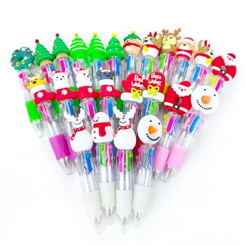 RUGBOL 24 Stück mehrfarbige Stifte, Cartoon-Kugelschreiber, 4-in-1, farbige Stifte, süße Stifte, Schulstifte für Büro, Schulbedarf, Klasse, Schüler, Kinder, Geschenk, Partytütenfüller RUGBOL 24 Stück mehrfarbige Stifte, Cartoon-Kugelschreiber, 4-in-1, farbige Stifte, süße Stifte, Schulstifte für Büro, Schulbedarf, Klasse, Schüler, Kinder, Geschenk, Partytütenfüller von RUGBOL