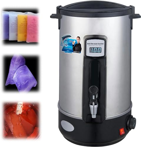 RUGPDA DIY-Kerzenherstellungs-Set, 8 l/12 l/16 l/20 l, antihaftbeschichtet, elektrischer Kerzentopf, Sojawachs und Bienenwachskerzen, ideal für erwachsene Anfänger von RUGPDA