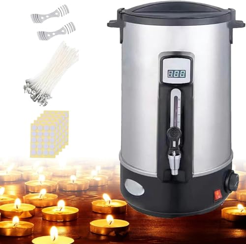 RUGPDA Kerzenwachs-Schmelzmaschine, 8 l und 35 l, große Kapazität, elektrisch, mit Heizdüse, kein Verstopfen, mit Schnellausgießer, leicht zu reinigen von RUGPDA