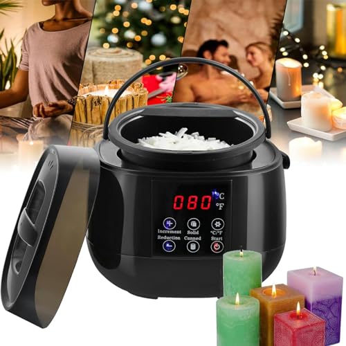 RUGPDA Kerzenwachstopf, 500 ml Fassungsvermögen, elektrischer Antihaft-Kerzenwachstopf, DIY-Kerzenherstellungs-Kit für Erwachsene, mit elektronischem LCD-Touchscreen, Anzeige der Echtzeit-Temperatur RUGPDA Kerzenwachstopf, 500 ml Fassungsvermögen, elektrischer Antihaft-Kerzenwachstopf, DIY-Kerzenherstellungs-Kit für Erwachsene, mit elektronischem LCD-Touchscreen, Anzeige der Echtzeit-Temperatur von RUGPDA