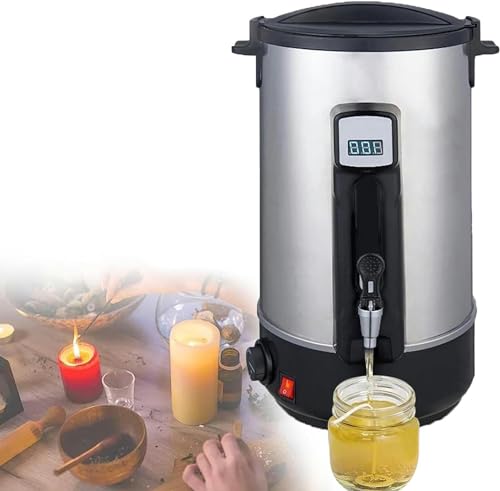 RUGPDA Wachsschmelzofen, elektrischer Antihaft-Kerzen-Wachstopf, DIY-Kerzenherstellungs-Set für Erwachsene, Sojawachs und Bienenwachskerzenhersteller, geeignet für die Massenproduktion von Kerzen von RUGPDA