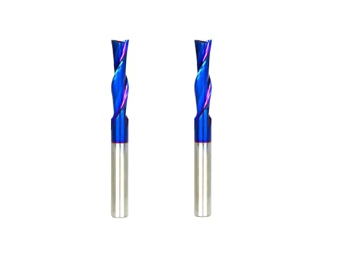 CNC-Fräser-Bits, Vollhartmetall, SupeRun-beschichtete Spirale, hochgeschnitten, 6,35 mm Schaft, 6,35 mm Schnittdurchmesser U2130BC, 2 Stück CNC-Fräser-Bits, Vollhartmetall, SupeRun-beschichtete Spirale, hochgeschnitten, 6,35 mm Schaft, 6,35 mm Schnittdurchmesser U2130BC, 2 Stück von RUHIWORKER FOR INDUSTRIAL USE ONLY