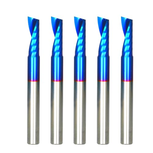 Ruhi UO131 O-Nuten-Set, hochgeschliffenes Vollhartmetall, CNC-Schaftfräser, 0,6 cm Schnittdurchmesser, Einzelfräser mit 0 Nuten, Spiralfräser für Acryl, Holz, PVC, 5 Stück Ruhi UO131 O-Nuten-Set, hochgeschliffenes Vollhartmetall, CNC-Schaftfräser, 0,6 cm Schnittdurchmesser, Einzelfräser mit 0 Nuten, Spiralfräser für Acryl, Holz, PVC, 5 Stück von RUHIWORKER FOR INDUSTRIAL USE ONLY