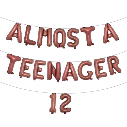 12 Geburtstag Dekorationen für Jungen, Fast ein Teenager Luftballons 12 Geburtstag Banner Nummer 12 Folienballons für 12 Jahre alt Geburtstag Jubiläum Supplies Jungen (ALMOST A TEENAGER 12 Schokolade) 12 Geburtstag Dekorationen für Jungen, Fast ein Teenager Luftballons 12 Geburtstag Banner Nummer 12 Folienballons für 12 Jahre alt Geburtstag Jubiläum Supplies Jungen (ALMOST A TEENAGER 12 Schokolade) von RUIANSI