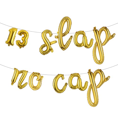 13 bunte Ballonbanner ohne Kappe, Partyzubehör zum 13. Geburtstag, Ideen, Geschenke und Dekorationen (L 13 Klappen ohne Kappe) von RUIANSI