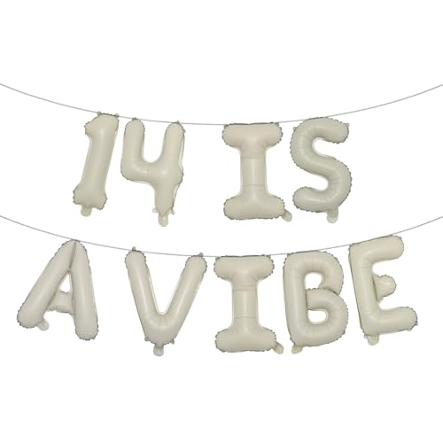 14 ist ein mehrfarbiges Glitzer-Ballon-Banner, Partyzubehör, Ideen, Geschenke und Dekorationen (14 ist eine Atmosphäre) von RUIANSI
