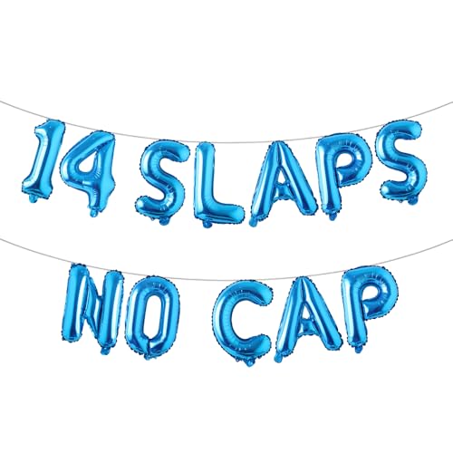 14 mehrfarbige Ballon-Banner "Slaps" ohne Kappe, Partyzubehör, Ideen, Geschenke und Dekorationen (14 Klappen ohne Kappe) Blau von RUIANSI