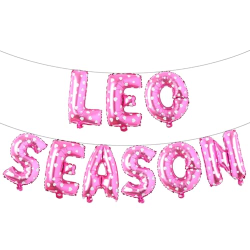 Ballon-Banner, Sternzeichen Juli August, Sternzeichen-Geburtstagsbanner, Sternzeichen Löwe, große Löwe, Energie, Horoskop, Astrologie, Geburtstagsparty-Dekorationen, mehrfarbig, 40,6 cm (PLEO SEASON von RUIANSI