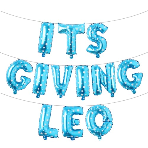 Ballon-Banner mit Aufschrift "It's Giving Leo", Sternzeichen-Geburtstagsbanner, Juli-August-Geburtstag, große Löwen-Energie, Sternbild-Themenparty-Dekoration, Dekoration, mehrfarbig (It's Give Leo Ballon-Banner mit Aufschrift "It's Giving Leo", Sternzeichen-Geburtstagsbanner, Juli-August-Geburtstag, große Löwen-Energie, Sternbild-Themenparty-Dekoration, Dekoration, mehrfarbig (It's Give Leo von RUIANSI