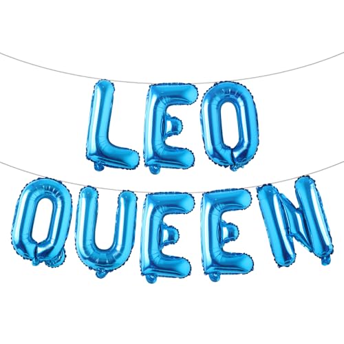Ballon-Banner mit Löwenkönigin, Juli-August-Geburtstagsbanner, Löwenzeichen, Sternzeichen Löwe, Geburtstagsparty-Dekorationen für sie, Happy 21., 25., 30., 40., 50., 60. Geburtstag, Party-Dekoration von RUIANSI