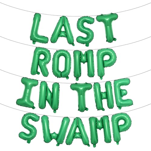 Buchstabenballons – Letzter Rumpf im SWAMP 40,6 cm, Alphabet-Buchstaben, Folienballon, Mylar-Ballon, Junggesellinnenabschied, Banner (Last Rock in the SWAMP), Grün von RUIANSI