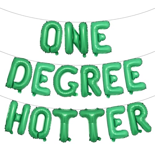 Buchstabenballons – One Degree-Hot 40,6 cm Alphabet-Buchstaben, Folienballon, Abschluss, Party, Banner, College-Zeremonie, Fotoshooting-Hintergrund (One Dege, Hot Green) von RUIANSI