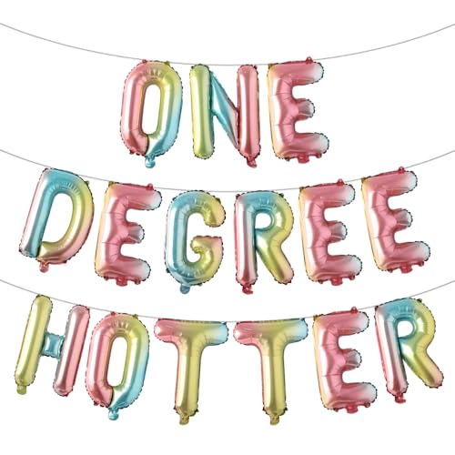 Buchstabenballons – One Degree-Hot 40,6 cm Alphabet-Buchstaben, Folienballon, Abschluss, Party, Banner, College-Zeremonie, Fotoshooting-Hintergrund (One Dege, Hot Rainbow) von RUIANSI