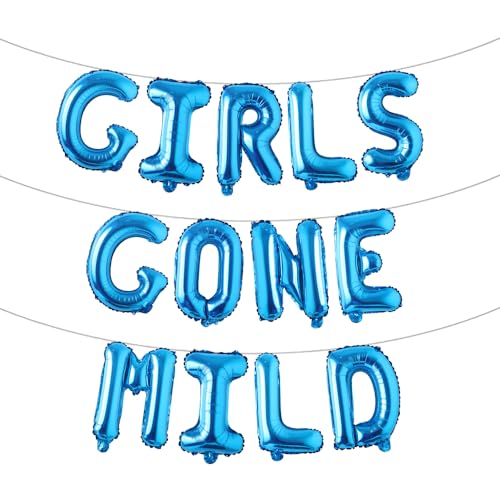Girls Gone Mild Buchstabenballon – Junggesellinnenabschied-Dekorationen, Mädchen-Ballon-Dekorationen, Übernachtungen, Junggesellinnenabschied, Fotohintergrund (Girls Gone Mold Blue) von RUIANSI