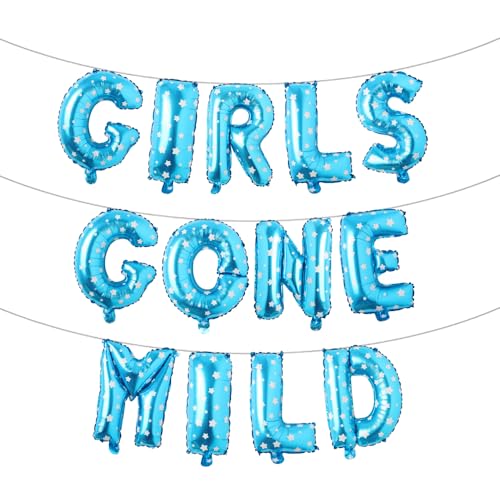 Girls Gone Mild Buchstabenballon – Junggesellinnenabschied-Dekorationen, Mädchen-Ballon-Dekorationen, Übernachtungen, Junggesellinnenabschied, Fotohintergrund (Girls Gone Mold Blue Star) von RUIANSI