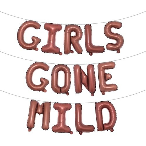 Girls Gone Mild Buchstabenballon – Junggesellinnenabschied-Dekorationen, Mädchen-Ballon-Dekorationen, Übernachtungen, Junggesellinnenabschied, Fotohintergrund (Girls Gone Mold Chocolate) von RUIANSI