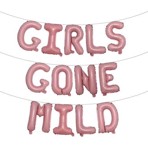 Girls Gone Mild Buchstabenballon – Junggesellinnenabschied-Dekorationen, Mädchen-Ballon-Dekorationen, Übernachtungen, Junggesellinnenabschied, Fotohintergrund (Girls Gone Mold Pink) von RUIANSI