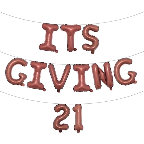 It's Give 21 Ballon-Banner zum 21. Geburtstag, Party-Luftballons, Dekoration für 21. Geburtstag, Partyzubehör (Es gibt 21 Schokolade) von RUIANSI
