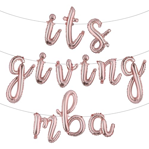 It's Giving MBA Ballonbanner, Happy Master Degree, Congrats Grade MBA Graduate, 2025 Master Graduation Party Dekorationen Supplies (L ITS GIVING MBA Roségold) von RUIANSI