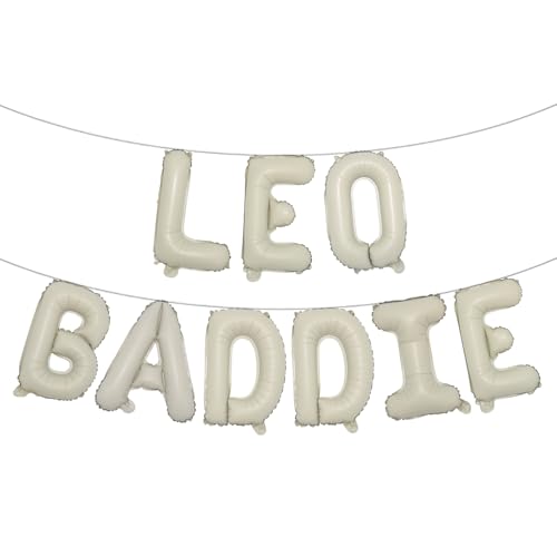 Leo Baddie Ballon-Banner, große Löwe, Energie-/Löwe-Saison-Schild, 12 Sternbilder, Löwe, Geburtstagsparty-Dekorationen für Jungen und Mädchen, mehrfarbig (Leo Baddie Creme) von RUIANSI