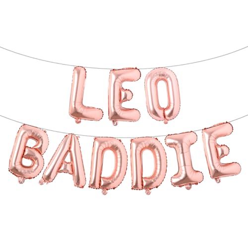Leo Baddie Ballonbanner, große Löwe, Energie-/Löwe-Saison-Schild, 12 Sternbilder, Sternzeichen, Löwe, Thema, Geburtstagsparty-Dekorationen für Jungen und Mädchen, mehrfarbig (Leo Baddie Roségold) Leo Baddie Ballonbanner, große Löwe, Energie-/Löwe-Saison-Schild, 12 Sternbilder, Sternzeichen, Löwe, Thema, Geburtstagsparty-Dekorationen für Jungen und Mädchen, mehrfarbig (Leo Baddie Roségold) von RUIANSI