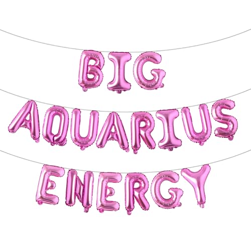 Luftballon-Banner mit großem Wassermann, für Geburtstagspartys, 40,6 cm große Buchstaben, 21. Geburtstag, 30. Geburtstag, groß, aquarische Energie, Rosenrot Luftballon-Banner mit großem Wassermann, für Geburtstagspartys, 40,6 cm große Buchstaben, 21. Geburtstag, 30. Geburtstag, groß, aquarische Energie, Rosenrot von RUIANSI