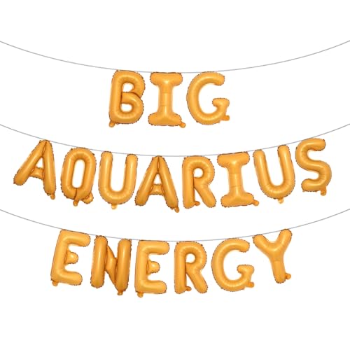 Luftballon-Banner mit großem Wassermann, für Geburtstagspartys, 40,6 cm große Buchstaben, 21. Geburtstag, 30. Geburtstag, große Aquarius-Energie, Orange Luftballon-Banner mit großem Wassermann, für Geburtstagspartys, 40,6 cm große Buchstaben, 21. Geburtstag, 30. Geburtstag, große Aquarius-Energie, Orange von RUIANSI