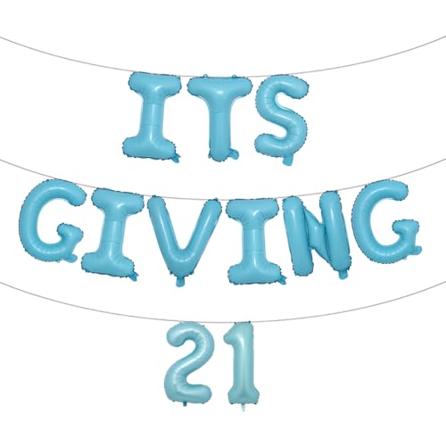 Luftballons zum 21. Geburtstag, Dekoration für 21. Geburtstag, Partyzubehör, Hellblau Luftballons zum 21. Geburtstag, Dekoration für 21. Geburtstag, Partyzubehör, Hellblau von RUIANSI