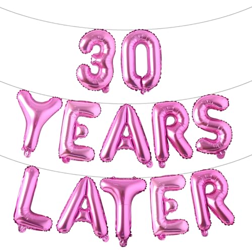 Mehrfarbige Buchstabenballons mit Aufschrift "30 Years Later", 40,6 cm, Folienbuchstaben, Dekorationen, Partydekoration, Buchstabenballons, Partyzubehör, 30 Jahre später, Rosenrot Mehrfarbige Buchstabenballons mit Aufschrift "30 Years Later", 40,6 cm, Folienbuchstaben, Dekorationen, Partydekoration, Buchstabenballons, Partyzubehör, 30 Jahre später, Rosenrot von RUIANSI