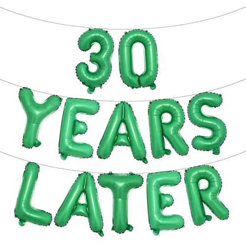Mehrfarbige Buchstabenballons mit Aufschrift "30 Years Later", 40,6 cm, Partydekoration, Partydekoration, Partyzubehör, 30 Jahre später, Grün Mehrfarbige Buchstabenballons mit Aufschrift "30 Years Later", 40,6 cm, Partydekoration, Partydekoration, Partyzubehör, 30 Jahre später, Grün von RUIANSI