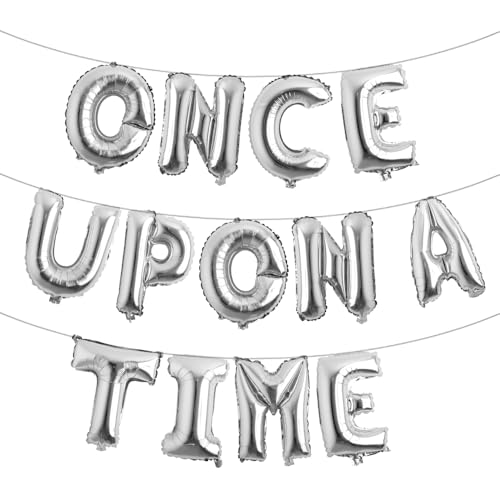 Once Upon A Time Geburtstagsdekoration, Ballon, Banner, Krone, Luftballons, Prinzessin, 1. Geburtstag, Dekorationen für Mädchen, Märchenprinzessin, 1. Jahr, Party, silberfarben Once Upon A Time Geburtstagsdekoration, Ballon, Banner, Krone, Luftballons, Prinzessin, 1. Geburtstag, Dekorationen für Mädchen, Märchenprinzessin, 1. Jahr, Party, silberfarben von RUIANSI