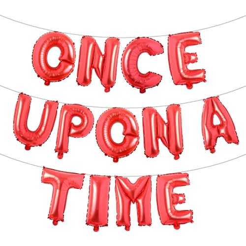 Once Upon A Time Geburtstagsdekoration, Ballon-Banner, Krone, Luftballons, Prinzessin, 1. Geburtstag, Dekorationen für Mädchen, Märchenprinzessin, 1. Jahr, Party, Rot Once Upon A Time Geburtstagsdekoration, Ballon-Banner, Krone, Luftballons, Prinzessin, 1. Geburtstag, Dekorationen für Mädchen, Märchenprinzessin, 1. Jahr, Party, Rot von RUIANSI