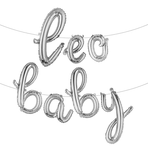 Party-Banner für Babys, Löwe, Energie, Juli August, Sternzeichen-Horoskop, Astrologie, Geburtstagsparty-Dekorationen, mehrfarbig (L Löwe Baby, Silber) von RUIANSI