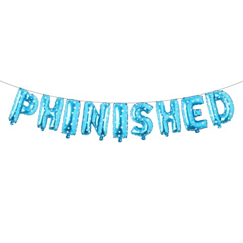 Phinished Luftballons, Ph.inished. Finished I'm Phinally Done Graduation Party Dekorationen für Doktorgraden und Überlebende, Klasse 2025 Congrats Doctor Party Supplies, PhD Geschenk (PHINISHED Blue Phinished Luftballons, Ph.inished. Finished I'm Phinally Done Graduation Party Dekorationen für Doktorgraden und Überlebende, Klasse 2025 Congrats Doctor Party Supplies, PhD Geschenk (PHINISHED Blue von RUIANSI