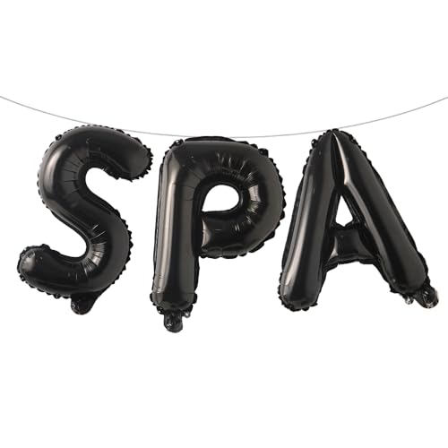 Spa-Make-up-Luftballons, Banner, Geburtstagsparty-Dekorationen, Make-up-Party für Mädchen, Y2K-Dekorationen, Übernachtungen, Pyjama, Party, Miss Threenager, Geburtstagsparty-Dekor (SPA Schwarz) von RUIANSI