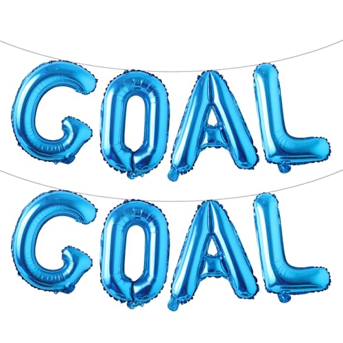 Tor-Banner, Fußball-Ballons, Fußball-Sport-Match-Banner, Folienballon-Dekoration, Partylieferant (Ziel, Blau) von RUIANSI