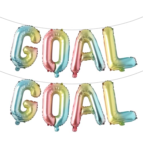 Tor-Banner, Fußball-Ballons, Fußball-Sport-Match-Banner, Folienballon-Dekoration, Partylieferant (Ziel, Regenbogen) von RUIANSI