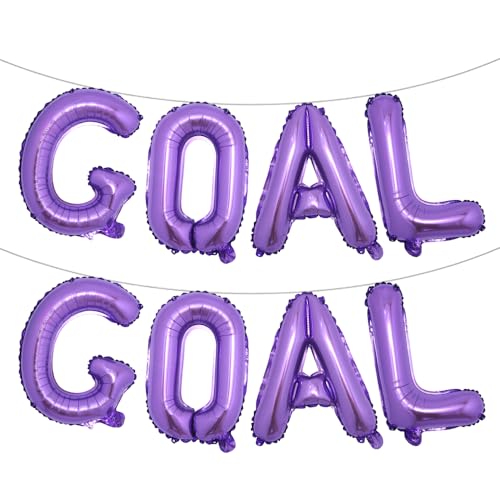 Tor-Banner, Fußball-Ballons, Fußball-Sport-Match-Banner, Folienballon-Dekoration, Partylieferant (Ziel, Violett) von RUIANSI